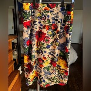 Colorful lined skirt from Anthropologie